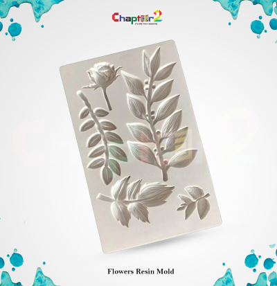Floral Silicone Resin Mold | Rose & Leaves Epoxy Mold for Tray, Wall Art & DIY Craft Decoration