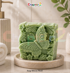 Decorative Soap Silicone Mold – Handmade Floral Rectangle Soap Mold (Approx. 3x2.5 Inch) | DIY Soap, Resin & Craft Mold |