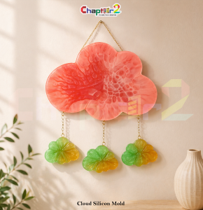 Cloud Silicone Mold – Large Cloud Tray & Mini Cloud Shapes Resin Mold (Approx. 8x6 Inch) | DIY Tray, Coaster & Nursery Décor Mold |
