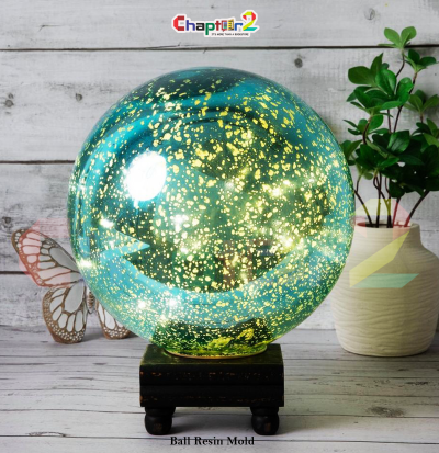 3D Sphere Ball Resin Mold with Lid | Silicone Round Ball Epoxy Mold for DIY Crafts, Candle, Crystal & Decorative Art