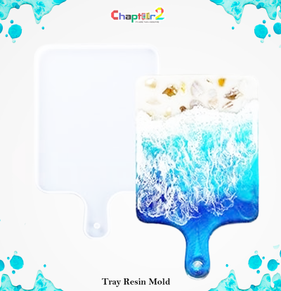 Square Handle Tray Resin Mold | Paddle Serving Board Silicone Mold for Epoxy Resin, Cheese Board & DIY Crafts