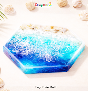 Hexagon Tray Resin Mold | Geometric Epoxy Serving Tray Silicone Mold for DIY Home Décor & Resin Art