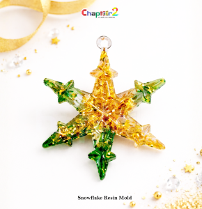 Snowflake Silicone Resin Mold with Hanging Hole | Epoxy Ornament Mold for DIY Crafts & Decorations