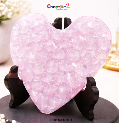 Faceted Heart Resin Mold | Silicone Heart Shape Mold for Epoxy Coasters, Jewelry & DIY Crafts