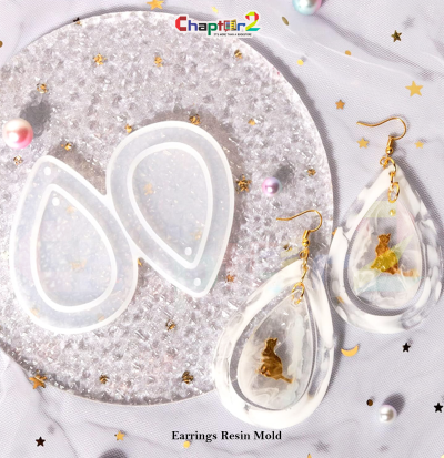 Teardrop Earrings Resin Mold Set | Silicone Drop Shape Mold for Epoxy Jewelry, Pendants & DIY Crafts