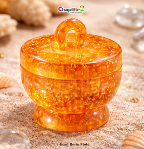 3D Bowl Silicone Resin Mold with Lid | Epoxy Casting Mold for Storage Jar, Trinket Box & DIY Crafts