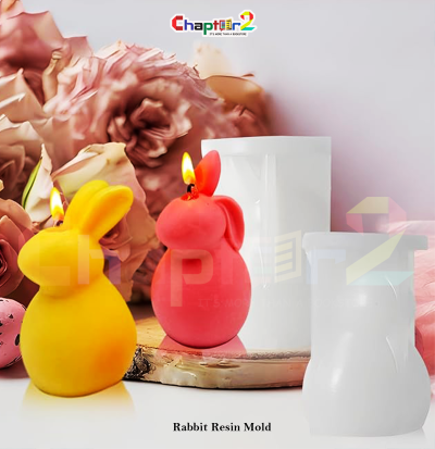 Rabbit Resin Mold | Cute Bunny Silicone Mold for Epoxy Crafts, Candle Making & Home Decor