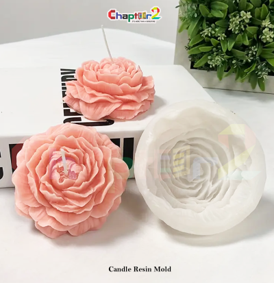 Geode Candle Resin Mold | Round Crystal Stone Silicone Mold for Epoxy, Candle & Decorative Art