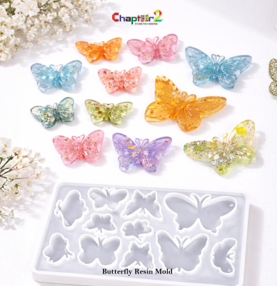 Butterfly Resin Mold Set | Silicone Mold for Epoxy Jewelry, Keychains & DIY Craft Making