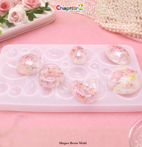 Mixed Shapes Resin Mold Set | Oval, Round & Teardrop Silicone Mold for Jewelry, Keychains & DIY Crafts