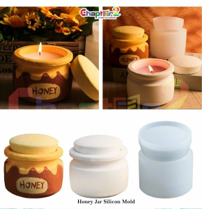 🍯 Honey Jar Silicone Mold – DIY Resin Storage Jar with Lid Mold | Multipurpose Container, Candy Jar & Organizer Mold