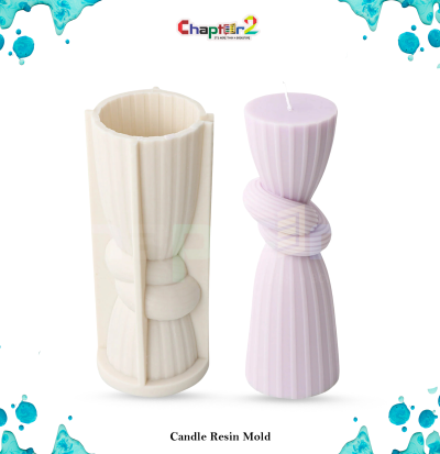 Twisted Knot Candle Silicone Resin Mold | Decorative Spiral Candle Mold for DIY Epoxy Crafts