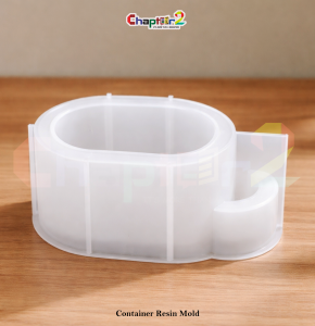 Container Silicone Resin Mold | Oval Storage Jar Mold with Lid Holder for DIY Epoxy Crafts