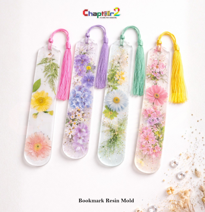 Bookmark Resin Mold Set | Silicone Epoxy Mold for DIY Bookmarks, Keychains & Gifts