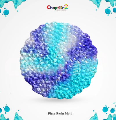 Round Plate Resin Mold | Textured Epoxy Silicone Mold for Trays, Coasters & Home Decor