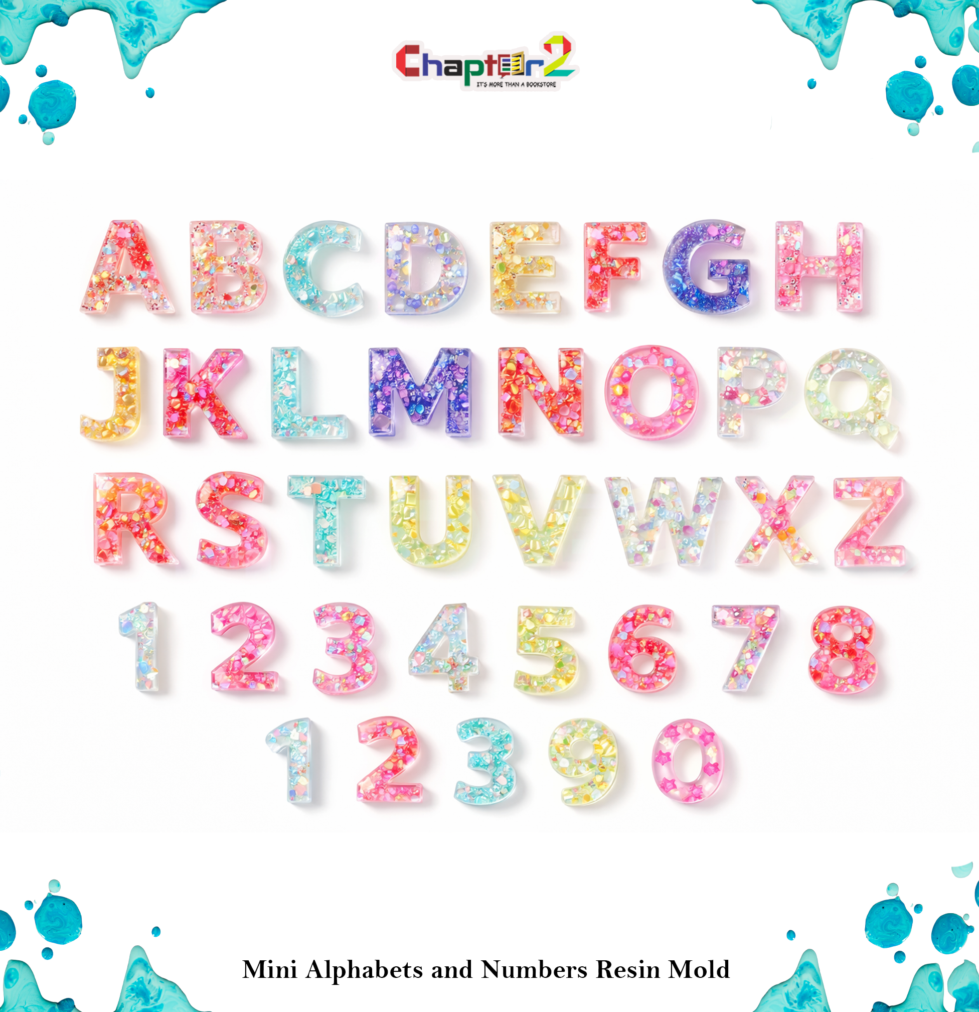 5305301a Mini Alphabet Number Resin Mold