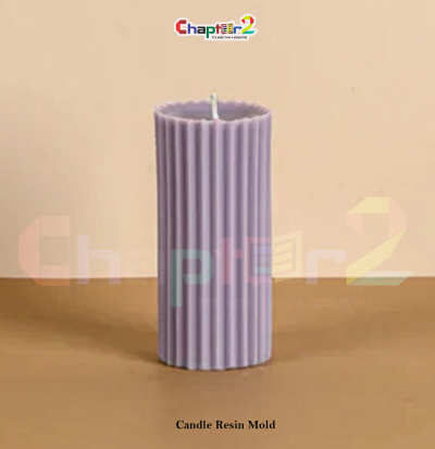 Cylinder Candle Resin Mold | Ribbed Silicone Mold for Decorative Candles & Wax Art