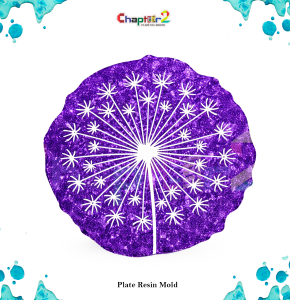 Floral Pattern Plate Resin Mold | Decorative Round Silicone Mold for Trays & Coasters
