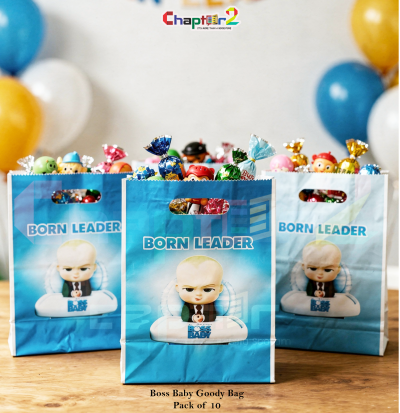 Boss Baby Goody Bags 10x6.5 Inches – Pack of 10 | Kids Birthday Party Favor Bags Pakistan