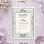 Silver Heritage Personalized Nikkah Contract – Elegant Grey Islamic Marriage Certificate with Vintage Royal Border 🤍✨ - a3