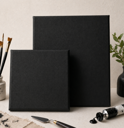 Black Canvas Square and Rectangle