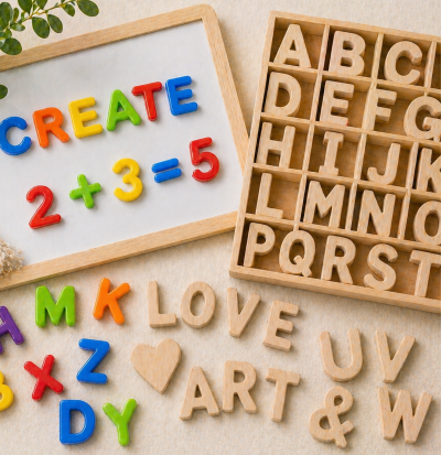 Magnetic and Wooden Letters