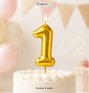 Number 1 Birthday Candle – Gold 2.5 Inch Cake Topper Candle