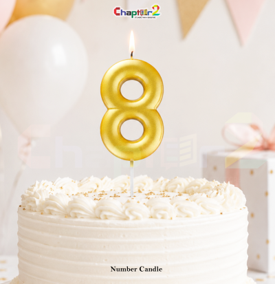 Number 8 Birthday Candle