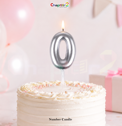 Number 0 Birthday Candle