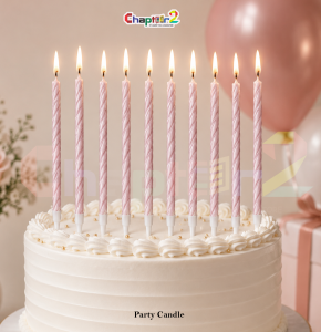 Pink Spiral Birthday Party Candles – Pack of 10 Cake Decoration Candles