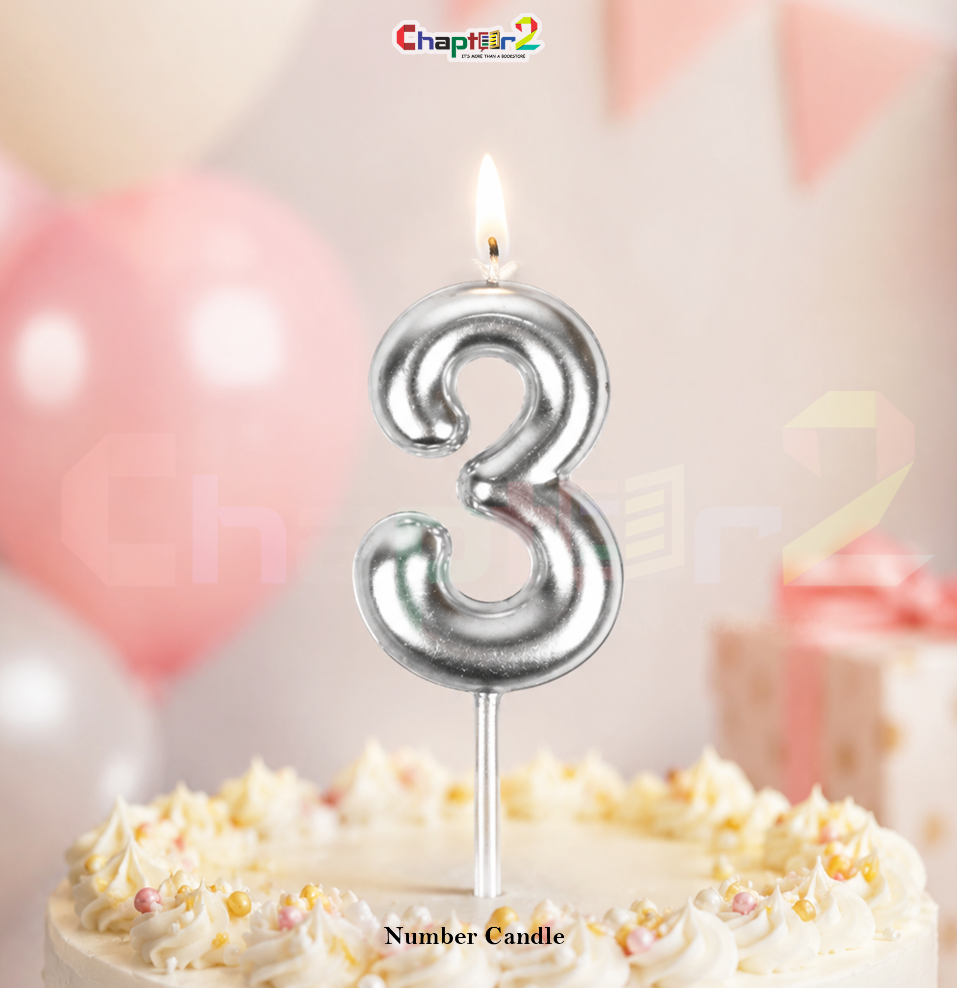 5204434a Number 3 Birthday Candle