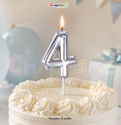 Number 4 Birthday Candle