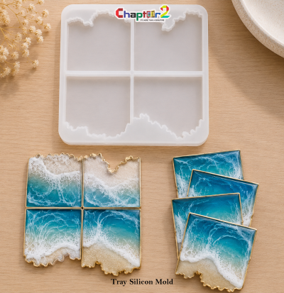 Geode Style Tray Silicone Mold for Resin Art, Serving Trays & DIY Crafts