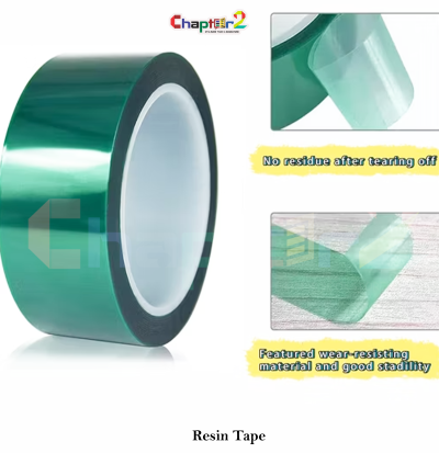 2 Inch Resin Tape roll shown in wide format with clear protective backing and smooth craft finish