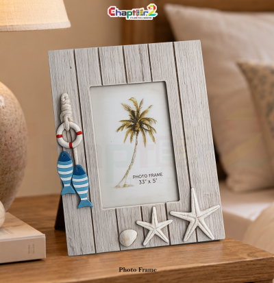 Nautical Wooden Photo Frame 3.5x5 Inch – Beach Theme Table Frame