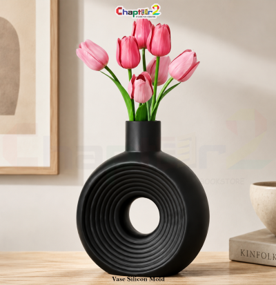 3D Circular Ring Vase Silicone Mold