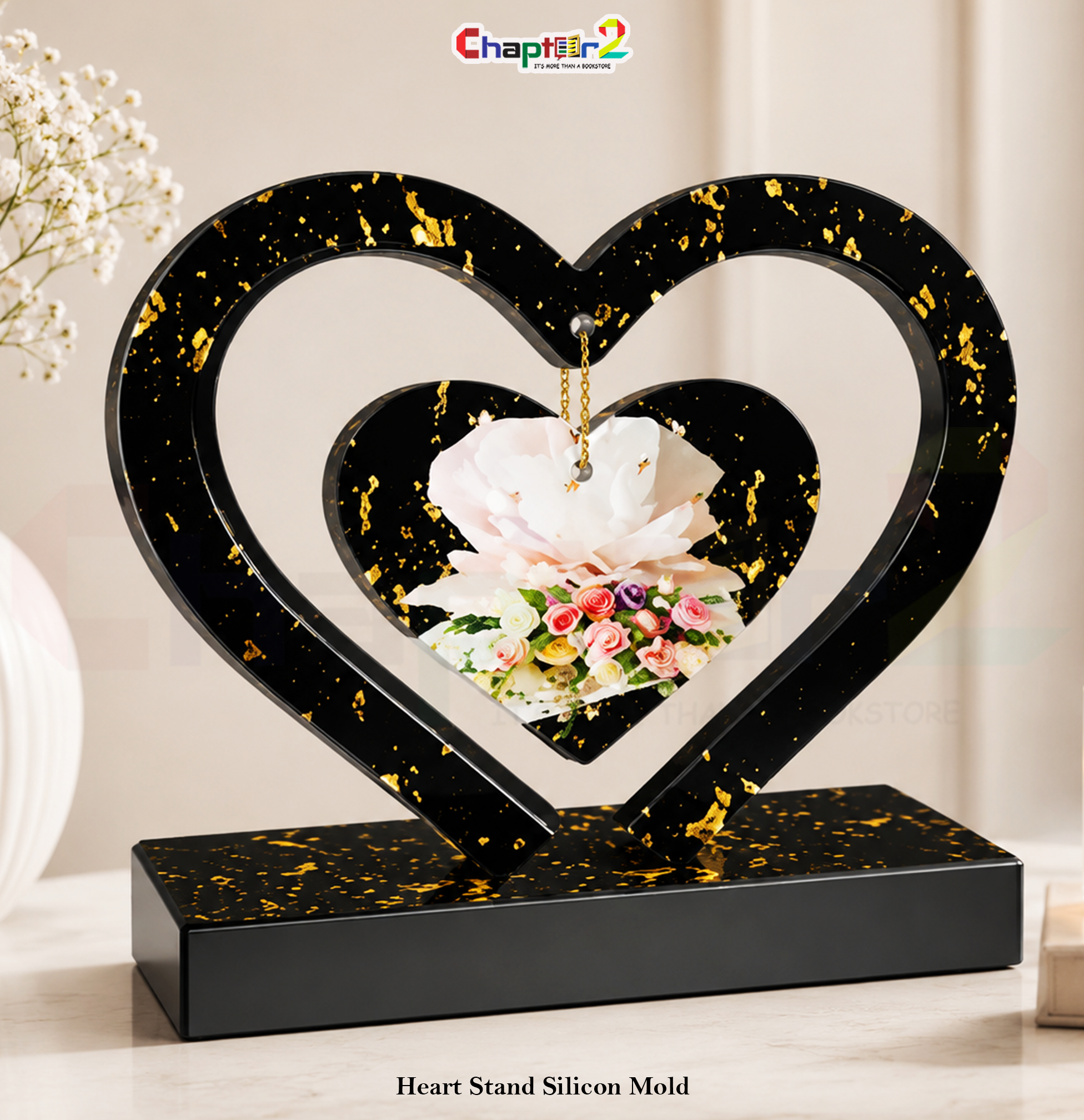 Heart Stand Silicone Mold Heart Stand Silicone Mold
