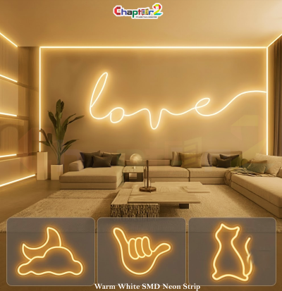 Warm White SMD Neon Strip Light – Flexible LED Neon Strip Per Feet