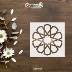 Beautiful Islamic Floral Mandala Stencil for DIY Crafts & Paintings - 8x8-inch