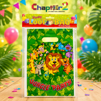 Jungle Party Loot Bag – 10x7 Inch Animal Theme Birthday Gift Bag for Return Gifts