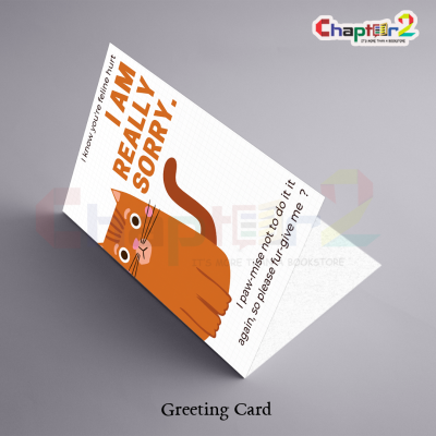 "I Am Really Sorry" Funny Cat Puns & Tabby Kitty Apology Sorry Greeting Card 3 18b 5
