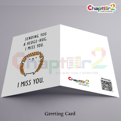 "Sending You A Hedge-Hug" Cute Hedgehog Animal Pun Long-Distance Greeting Card 4 20c 4