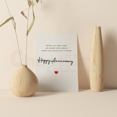anniversary card featuring after all this time romantic quote