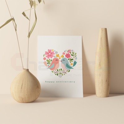 anniversary card featuring king of my heart playing card design