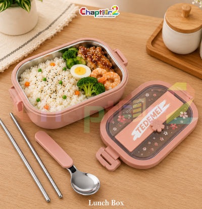 tedemei pink stainless steel lunch box