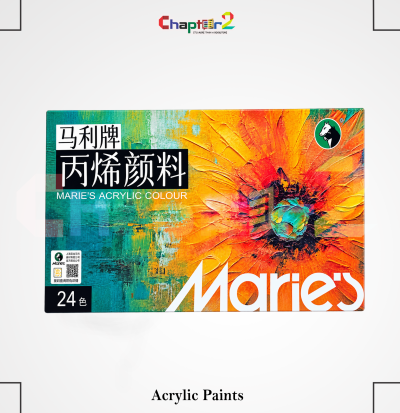 maries acrylic colour 24 colors paint set box