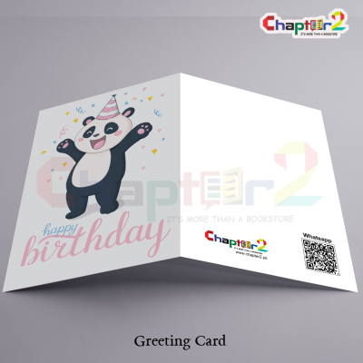 Happy Birthday Greeting Card with Party Panda and Confetti Design 4 card 27a 1