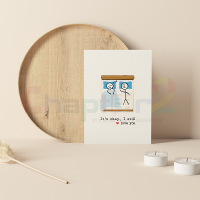 funny blanket stealing stick figure couple its okay i still love you greeting card