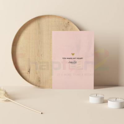romantic i love you greeting card featuring pink background and gold heart