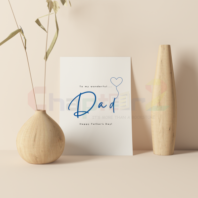 wonderful dad fathers day greeting card